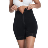 Custom Lace Trim Zip Front Shapewear Bodysuit – Butt Lifter with Triple Mesh Waist Control Fajas